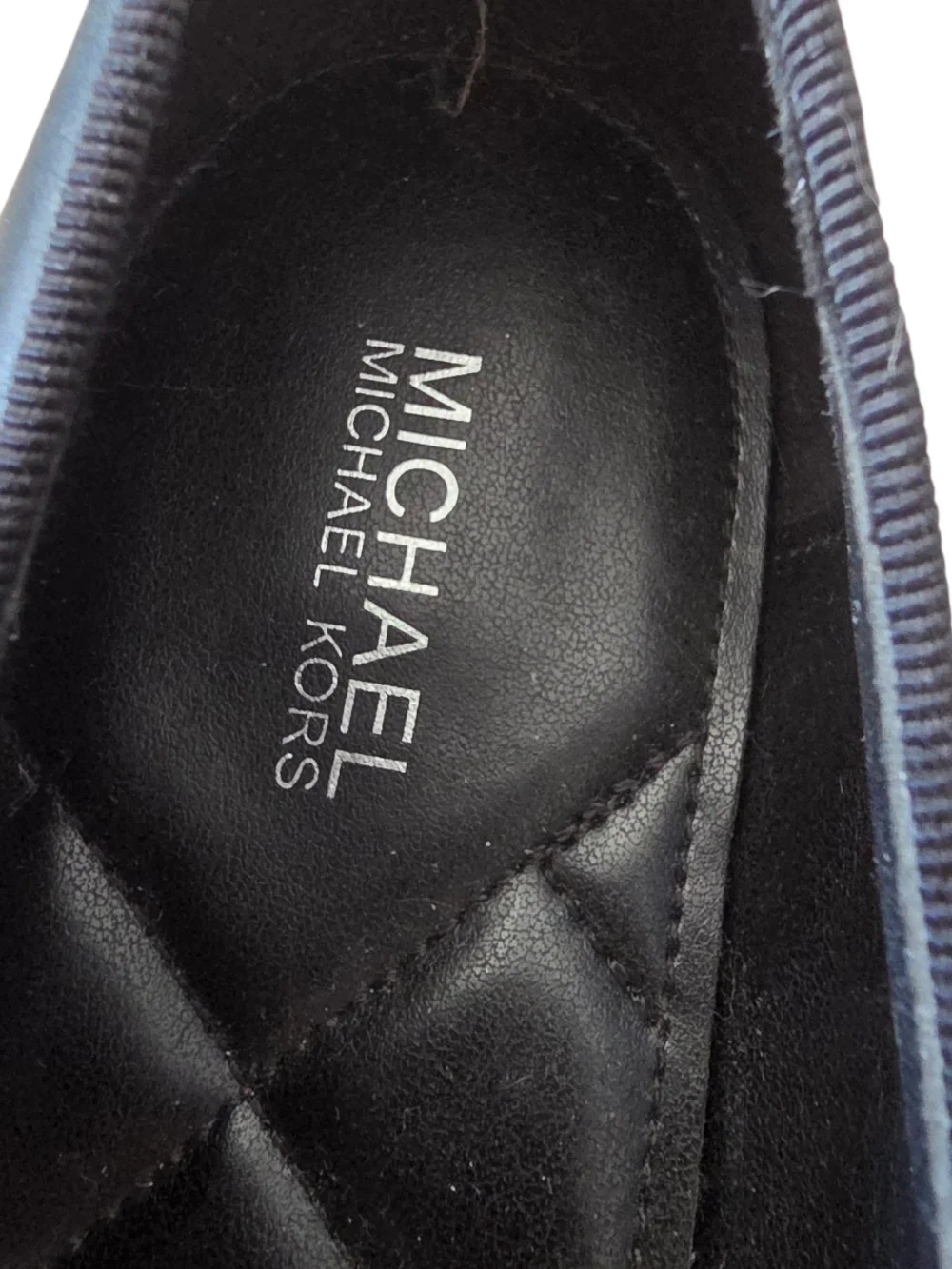 Michael Kors Black Quilted Insole Ballet Flats with Bow - Picture 10 of 10